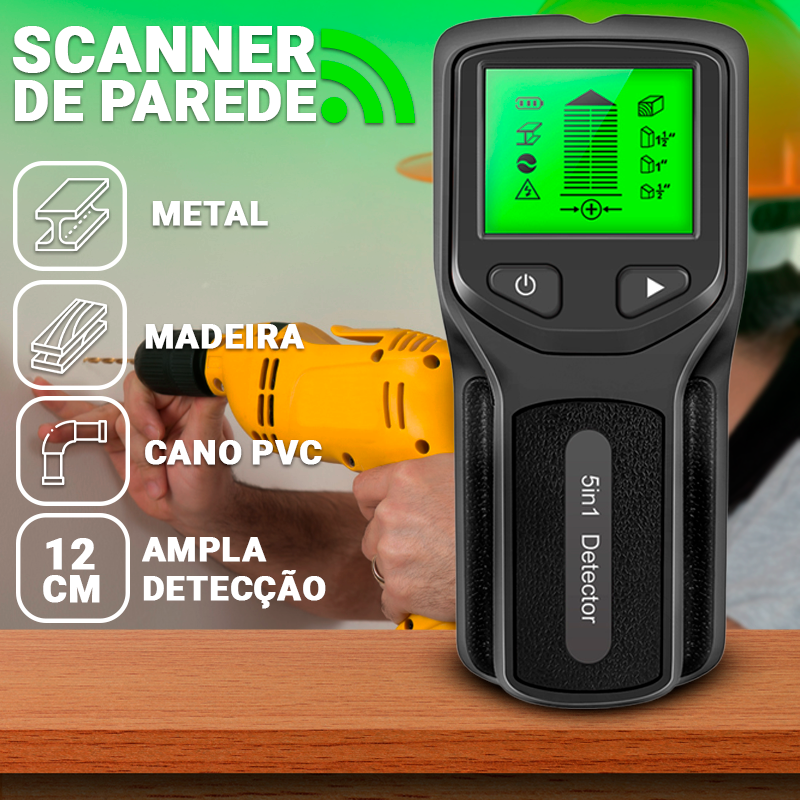 Scanner Profissional de Parede Para Metais Cano PVC Madeira e Fiação - Imagem 5